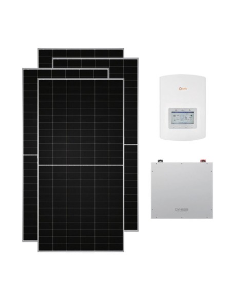 Single-phase photovoltaic kit 6490W 6kW Solis inverter Dyness DL5.0C 5.12kWh lithium battery
