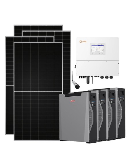 Trifase: vendita all'ingrosso Kit fotovoltaico trifase 20060W inverter 20kW Solis batteria al litio Weco 5k3 XP 21.48kWh