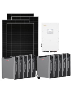 Three-phase photovoltaic kit 48380W 50kW Solis inverter Weco 5k3 XP 53.70kWh lithium battery