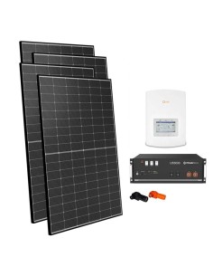 Single-phase photovoltaic kit 5400W inverter 5kW Solis Pylontech US5000 4.8kWh lithium battery