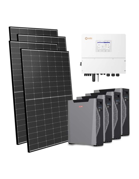 Trifase: vendita all'ingrosso Kit fotovoltaico trifase 19800W inverter 20kW Solis batteria al litio Weco 5k3 XP 21.48kWh