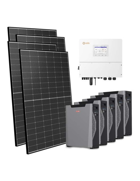 Trifase: vendita all'ingrosso Kit fotovoltaico trifase 19800W inverter 20kW Solis batteria al litio Weco 5k3 XP 26.85kWh