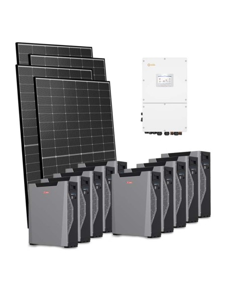 Trifase: vendita all'ingrosso Kit fotovoltaico trifase 45900W inverter 50kW Solis batteria al litio Weco 5k3 XP 53.7kWh